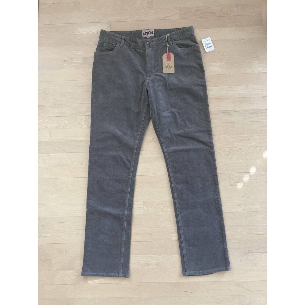 Nordstrom 1901 Men’s Sz 34 Gray Corduroy Cotton Pants New With Tags Discontinued